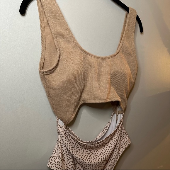 Tan Dalmatian Cutout Bathing Suit - Picture 8 of 9